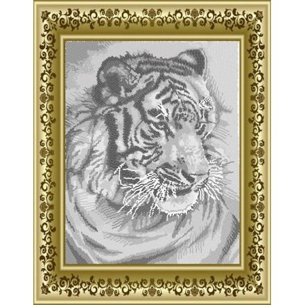 ЛВТ-7. Схема Білий тигр (кругова вишивка) - Вишивка хрестиком і бісером - Овечка Рукодільниця