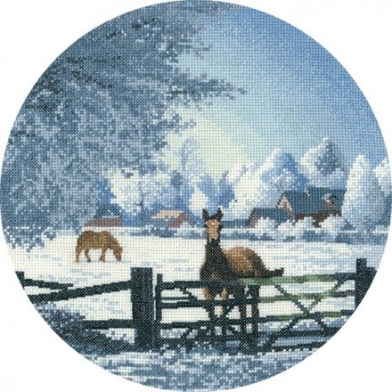 Сильний мороз Набір для вишивання хрестиком Heritage Crafts H1057 - Вышивка крестиком и бисером - Овца Рукодельница