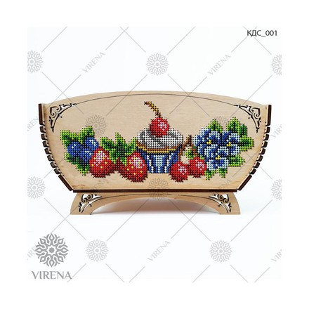 Набор для изготовления деревянной корзины для вкусностей. VIRENA (КДС_001) - Вышивка крестиком и бисером - Овца Рукодельница