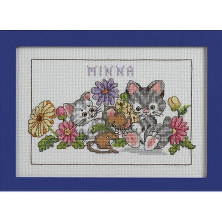 Набор для вышивания Anchor 02304 Cats & Flowers/Котики и цветочки - Вышивка крестиком и бисером - Овца Рукодельница