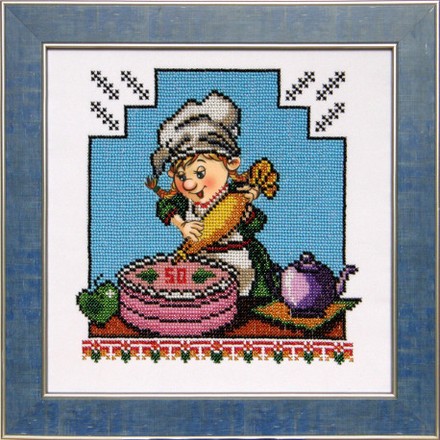 Весела кухня Канва з нанесеним малюнком для вишивання бісером Солес ВК-09-СХ - Вишивка хрестиком і бісером - Овечка Рукодільниця