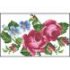 Заготовка клатча Розовые розы, фиалки для вышивки бисером КЛ009кБ1301