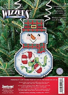 Snowman With Candy Cane Снеговик с конфеткой. Набор для вышивания крестом. Janlynn (021-1189) - Вышивка крестиком и бисером - Овца Рукодельница