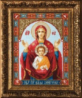 Набір для вишивки Чарівна Мить М-183 Ікона Божої Матері Знамення - Вишивка хрестиком і бісером - Овечка Рукодільниця