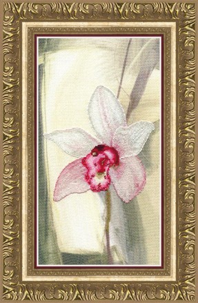 Рожева орхідея. Набір для часткової вишивки хрестиком. Чарівна Мить (РК119) - Вишивка хрестиком і бісером - Овечка Рукодільниця