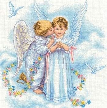 Набір для вишивання Dimensions 35134 Angel Kisses - Вишивка хрестиком і бісером - Овечка Рукодільниця