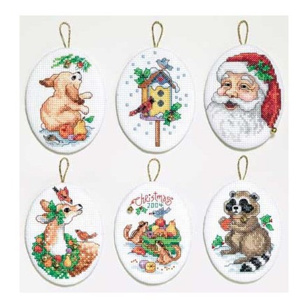 Набор для вышивания Janlynn 023-0216 Santa and Animals Ornaments - Вишивка хрестиком і бісером - Овечка Рукодільниця