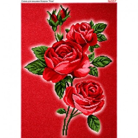 Троянди Схема для вишивки бісером Biser-Art 557ба - Вишивка хрестиком і бісером - Овечка Рукодільниця