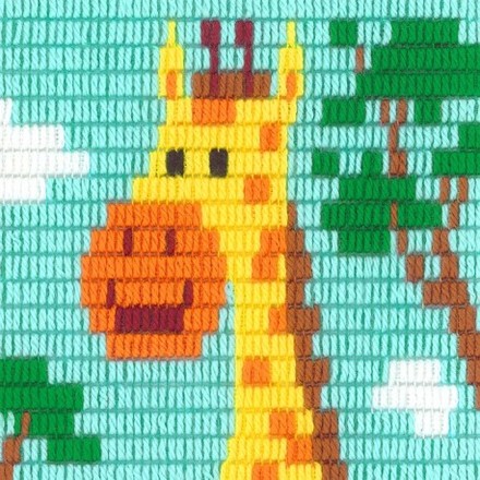 Жирафа Набір для вишивання вертикальним стібком Stitch me I-055 - Вишивка хрестиком і бісером - Овечка Рукодільниця