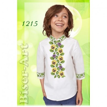 Рубашка для хлопчиків (льон) Заготовка для вишивки бісером або нитками Biser-Art 1215ба-л - Вишивка хрестиком і бісером - Овечка Рукодільниця