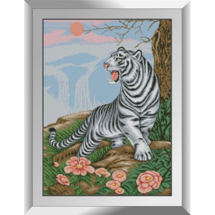 Белый тигр. Dream Art. Набор алмазной мозаики (квадратные, полная) 31688 - Вышивка крестиком и бисером - Овца Рукодельница