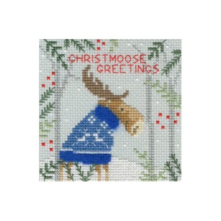 Рождественский лось Набор-открытка для вышивания крестом Bothy Threads XMAS7 - Вишивка хрестиком і бісером - Овечка Рукодільниця