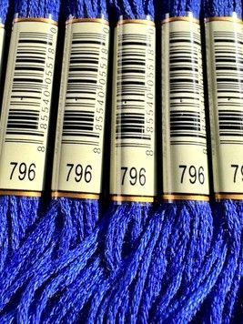 Муліне для вишивання AIRO №796 колір Royal Blue, Dark/Темний королівський синій 8м