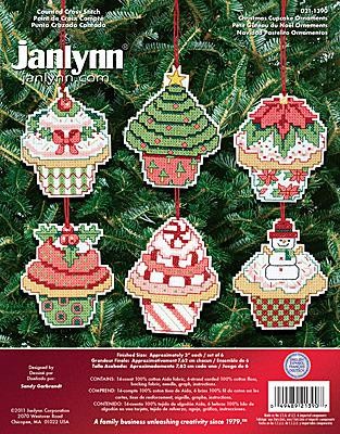 Christmas Cupcake Ornaments Різдвяні кексики. Набір для вишивання хрестом. Janlynn (021-1390) - Вишивка хрестиком і бісером - Овечка Рукодільниця