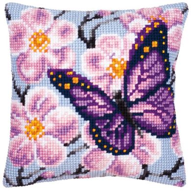 Фиолетовая бабочка Набор для вышивания крестом (подушка) Vervaco PN-0008501 - Вышивка крестиком и бисером - Овца Рукодельница