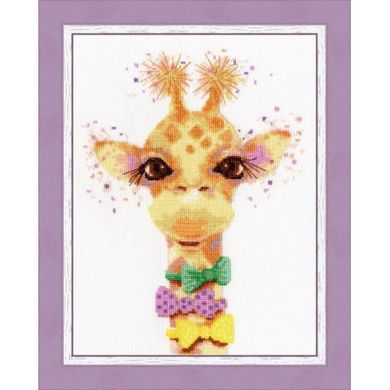 Набір для вишивання хрестиком Золоте Руно Д-061 Закоханий жираф - Вишивка хрестиком і бісером - Овечка Рукодільниця