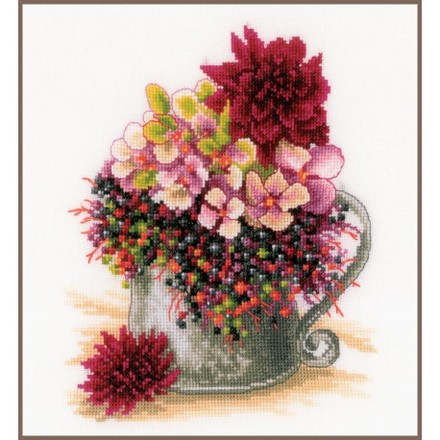 Набор для вышивания Lanarte Pink blush bouquet PN-0185110 - Вишивка хрестиком і бісером - Овечка Рукодільниця