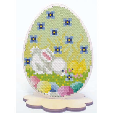 Яйцо на подставке Перфорированная заготовка для вышивания бисером Alisena 2165а - Вишивка хрестиком і бісером - Овечка Рукодільниця