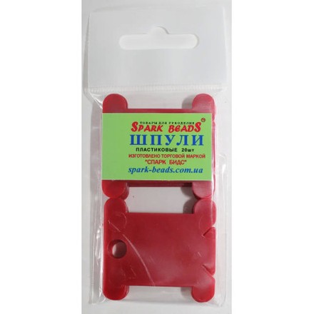 Шпули пластиковые для мулине (20шт), цвет-красный БП8 - Вышивка крестиком и бисером - Овца Рукодельница