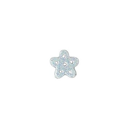 Blue Glitter Snowflake, Medium Пуговица Stoney Creek SB035M - Вишивка хрестиком і бісером - Овечка Рукодільниця