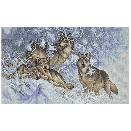 Набор для вышивки крестом Dimensions 35227 Wintertime Wolves - Вишивка хрестиком і бісером - Овечка Рукодільниця