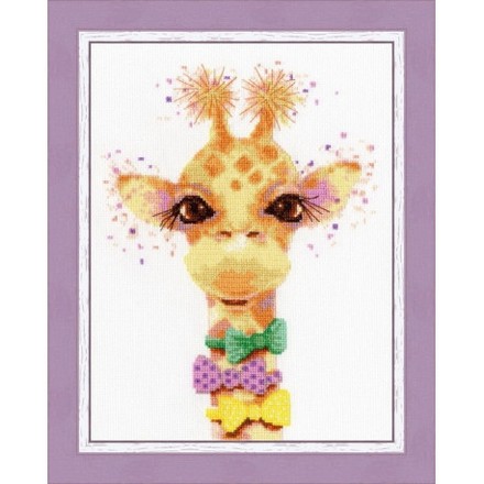 Набір для вишивання хрестиком Золоте Руно Д-061 Закоханий жираф - Вышивка крестиком и бисером - Овца Рукодельница