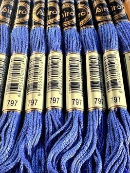 Муліне для вишивання AIRO №797 колір Royal Blue/Королівський синій 8м