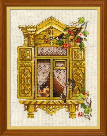 Окошко в Воробьево. Набор для вышивания. Риолис (1731) - Вышивка крестиком и бисером - Овца Рукодельница