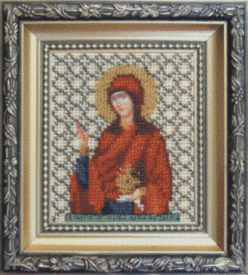 Икона святой равноапостольной Марии-Магдалины. Чаривна мить (Б-1040) - Вышивка крестиком и бисером - Овца Рукодельница