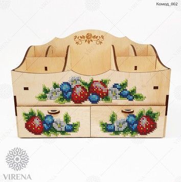 Набір дерев'яних заготовок для створення комоду вишитого бісером VIRENA КОМОД_002 - Вишивка хрестиком і бісером - Овечка Рукодільниця