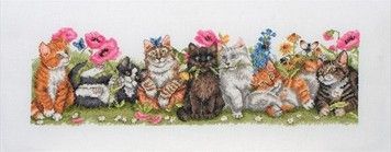 Набір для вишивання Anchor PCE729 Kittens In A Row / Кошенята в ряд - Вишивка хрестиком і бісером - Овечка Рукодільниця