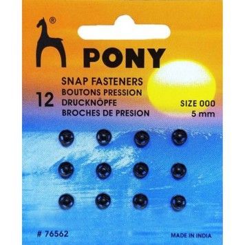 Кнопки латунні чорні 5мм Pony 76562 - Вишивка хрестиком і бісером - Овечка Рукодільниця