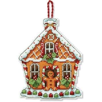 Набір для вишивання Dimensions 70-08917 Gingerbread House Ornament - Вишивка хрестиком і бісером - Овечка Рукодільниця