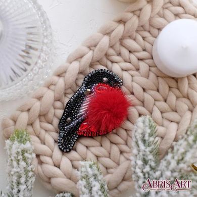 Снегирь. Набор для вышивки бисером украшения на натуральном художественном холсте. Абрис Арт (AD-041) - Вышивка крестиком и бисером - Овца Рукодельница
