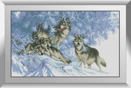 В зимнем лесу (волки). Набор алмазной живописи. Dream Art (31267D) - Вышивка крестиком и бисером - Овца Рукодельница