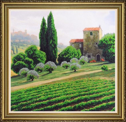 Итальянский пейзаж. Набор для вышивания бисером. Картины бисером (P-418кб) - Вышивка крестиком и бисером - Овца Рукодельница