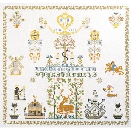 Набір для вишивання хрестиком Sampler Linen Thea Gouverneur 1082 - Вышивка крестиком и бисером - Овца Рукодельница
