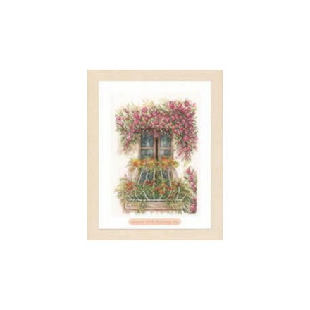 Набор для вышивания Lanarte Flower Balcony Цветочный балкон PN-0171411 - Вишивка хрестиком і бісером - Овечка Рукодільниця