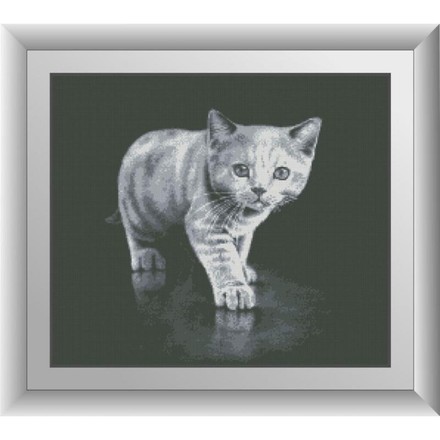 Серый котенок. Dream Art (30146D) - Вышивка крестиком и бисером - Овца Рукодельница