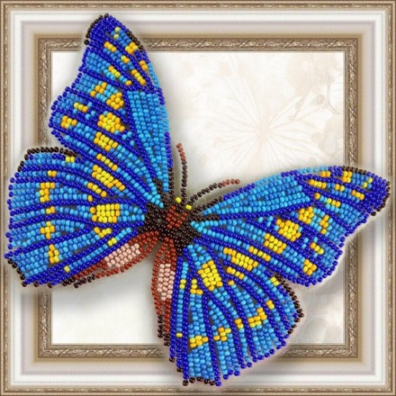 Набор для вышивки бисером бабочки на прозрачной основе Вдохновение Морфо Киприда BGP-010 - Вишивка хрестиком і бісером - Овечка Рукодільниця