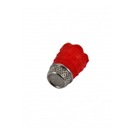 Наперсток силикон+метал Красный (Размер:M) (Франция) 91732 - Вышивка крестиком и бисером - Овца Рукодельница