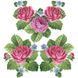 Набір для вишивки жіночої блузки бісером Рожеві троянди, фіалки БЖ009кБннннk