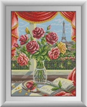 Набор для рисования камнями алмазная живопись Dream Art Окно в Париж (квадратные, полная) 30611D - Вышивка крестиком и бисером - Овца Рукодельница