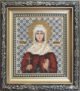 Икона святой мученицы Наталии. Чаривна мить (Б-1027) - Вышивка крестиком и бисером - Овца Рукодельница