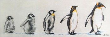 Набір для вишивання Anchor PCE751 Penguins in a row / Пінгвіни в ряд - Вишивка хрестиком і бісером - Овечка Рукодільниця