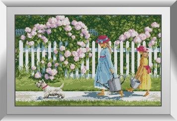 Набір для малювання каменями алмазний живопис Dream Art Квіткова доріжка (квадратні, повна) 31426D - Вишивка хрестиком і бісером - Овечка Рукодільниця