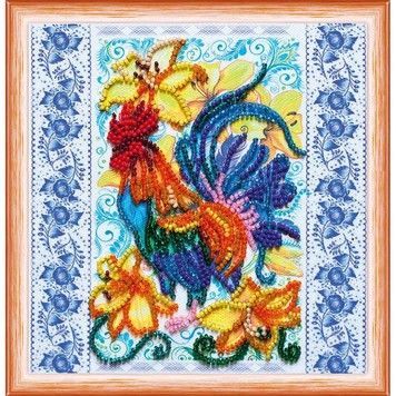 Кукареку Набір для вишивання бісером Абрис Арт AM-134 - Вишивка хрестиком і бісером - Овечка Рукодільниця
