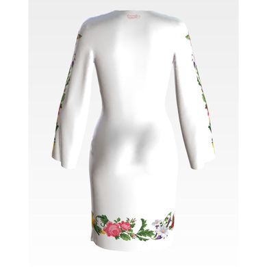 Заготовка жіночого плаття Королівські квіти для вишивки бісером ПЛ023кБнннн