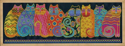 Семья кошек в ряд. Набор для вышивания крестом. Design Works (dw3380) - Вышивка крестиком и бисером - Овца Рукодельница