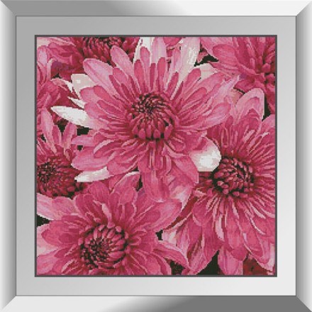 Розовые хризантемы Набор алмазной живописи Dream Art 31868D - Вышивка крестиком и бисером - Овца Рукодельница